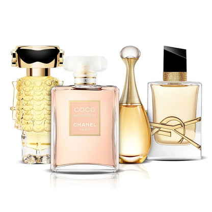 Conjunto de 4 Perfumes | Fame, Coco Mademoiselle, J'adore i Libre (100 ml)